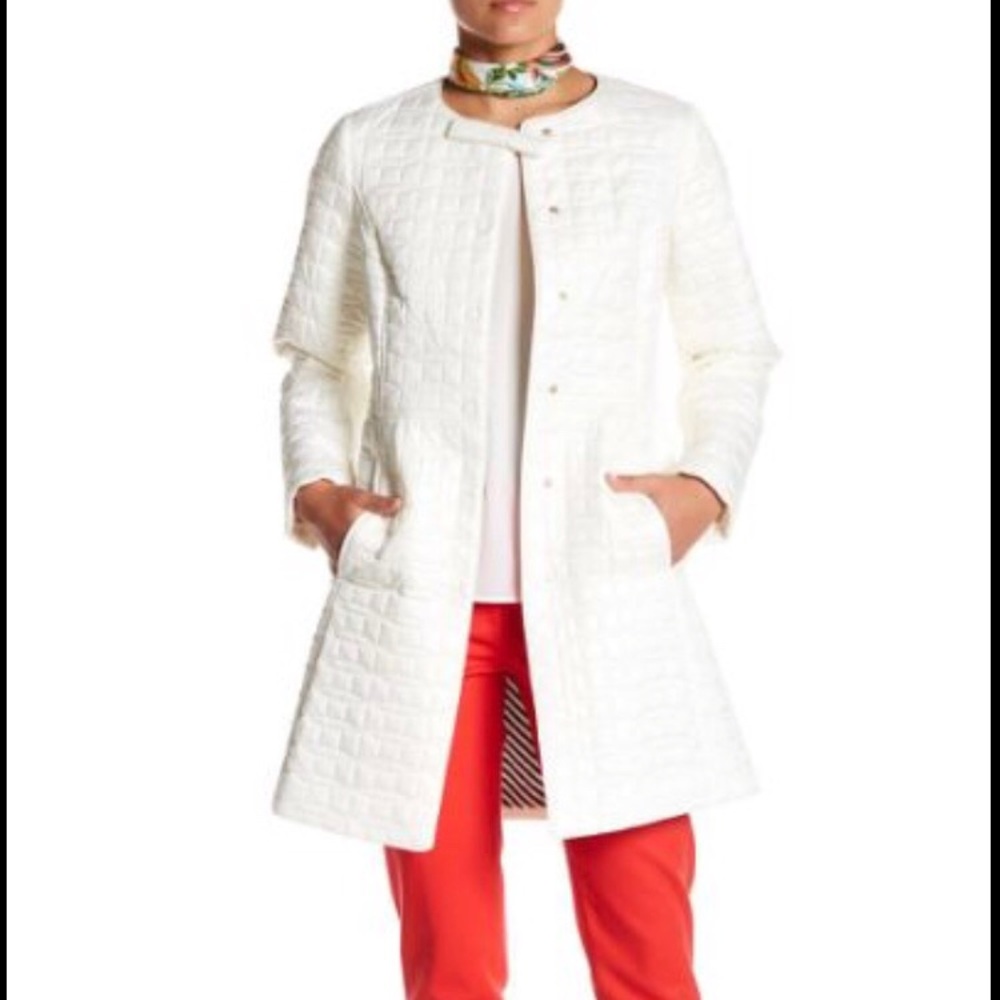 Kate spade quilted jacket w/ clutch